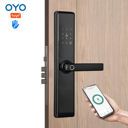 OYO Password Apartment Room Door Lock Electronic Handle Tuya Ttlock Digital Inteligentes Fingerprint Smart Lock with Wifi
