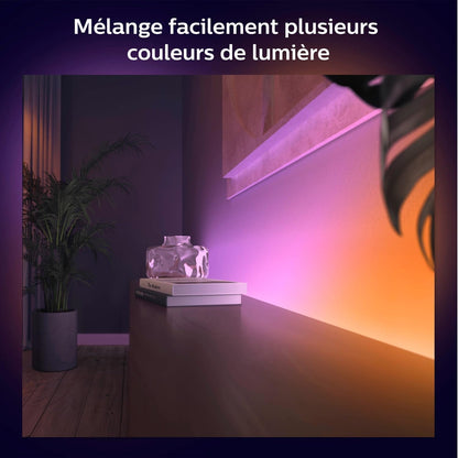 White & Color Ambiance, Ruban LED Couleur Intérieur, V4, Base, Extensible, Bande Led RGB Avec Bluetooth, Compatible Avec Alexa, Google Assistant Et Apple Homekit