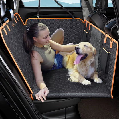 Modern Luxury Pets Car Seat Cover Waterproof Scratchproof Nonslip Breathable Dog Back Seat for Pet Travel Soft Print Pattern
